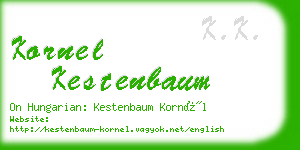 kornel kestenbaum business card